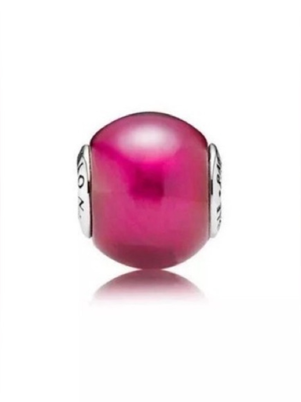 RETIRED Pandora Essence “Passion” Hot Pink Glass Murano Charm Bead